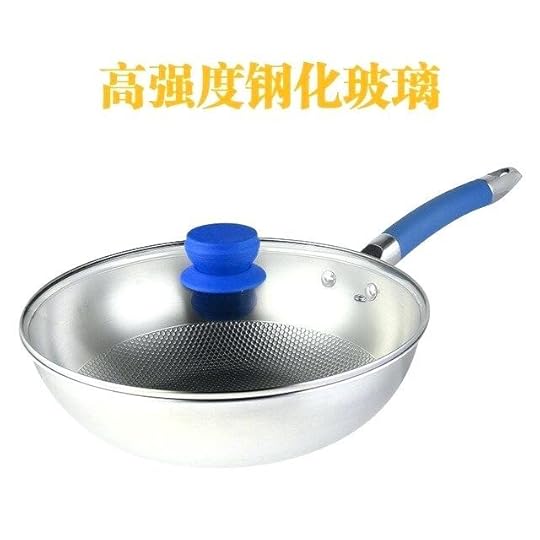 large non stick skillet with lid thick stainless steel wok frying pan single handle saucepan three extra fr