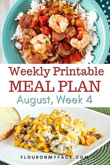 August Weekly Meal Plan 4