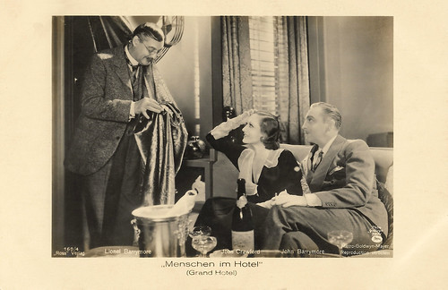 Lionel Barrymore, Joan Crawford and John Barrymore in Grand Hotel (1932)