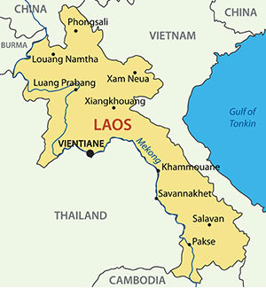 Map of Laos