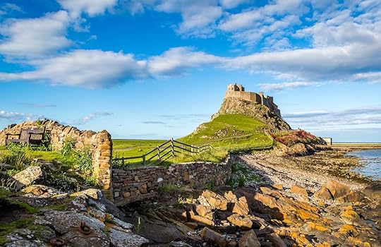 Lindisfarne Castle on the Northumberland coast, England