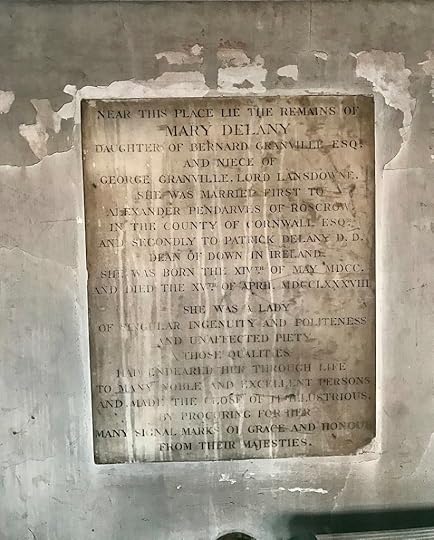 plaque to mary delany st james's church piccadilly london