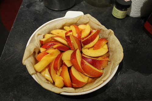 brown butter nectarine tart