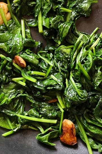 Wilted Baby Spinach with Garlic and Oil is my favorite way to prepare this easy side dish made with just 3 ingredients and ready in under 10 minutes.