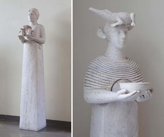 Figure with Ram's Head & Cele with Crocodile by Girolamo Ciulla