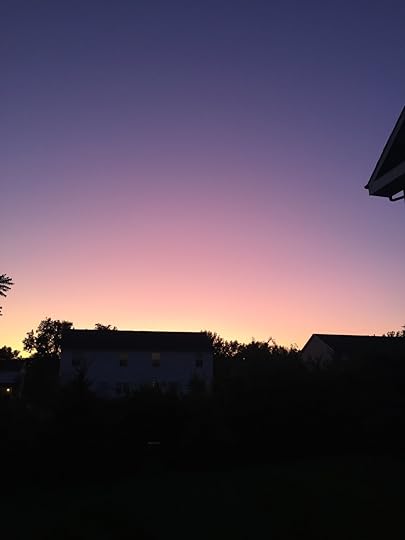 Sunset—no filter required—outside Orchard House.