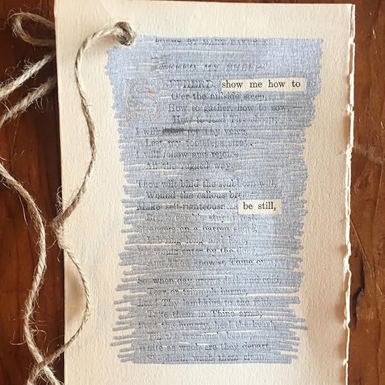 Be Still, an erasure poem by Drew Myron