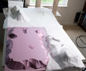 Covering the foam in batting 