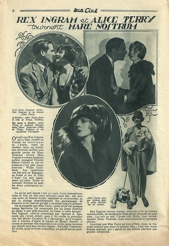 Rex Ingram and Alice Terry shoot Mare Nostrum