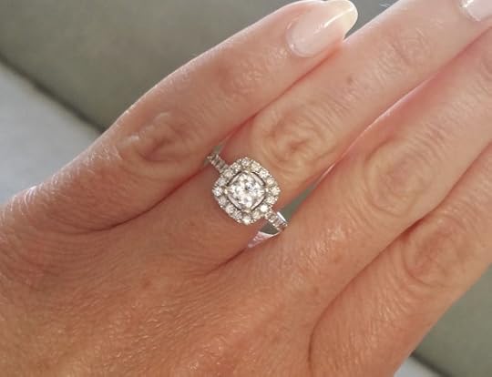 90S Engagement Rings Halo Diamond Ring 11 Carat Engagement Ring Princess 90s Jewelry