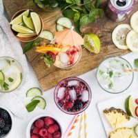 sparkling water mocktails