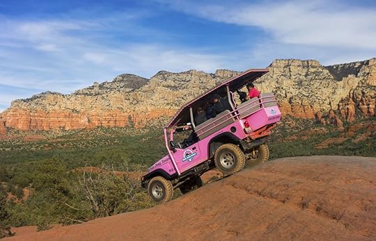 Jeep driving Broken Arrow Slick Rock terrain