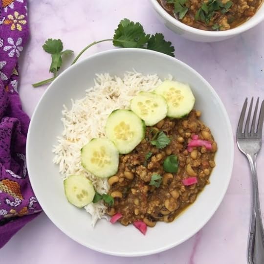 Keema Lobia _Black Eyed Peas with Ground Chicken