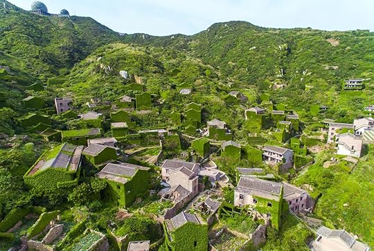 Aerial view of China's abandoned fishing village