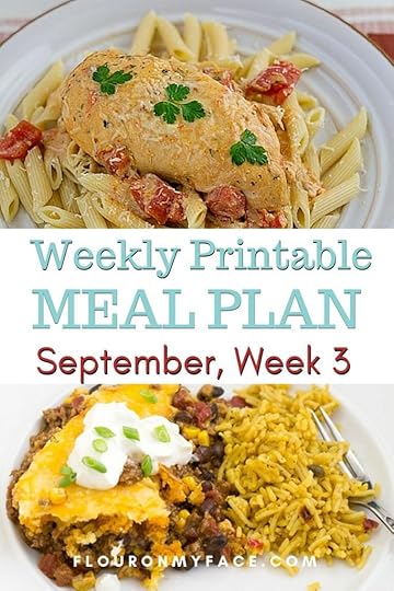 preview image for the September weekly meal plan