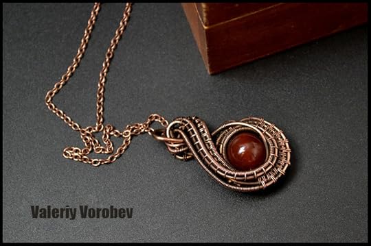 Handmade jewelry. Wire wrapped pendant.