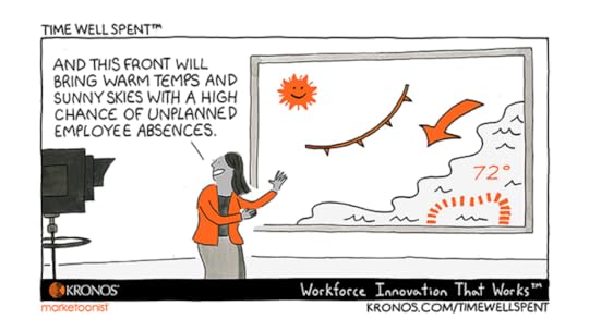 Kronos Time Well Spent cartoon nice weather with many unplanned employee absences
