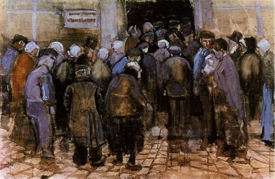 "The State Lottery Office (The Poor and Money)" watercolor painting by Vincent Van Gogh.