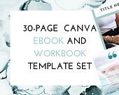 Canva eBook and Workbook Template Set Complete with Checklists, Resource Pages, Welcome and Thank You Pages