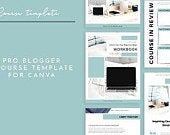 5 Canva Templates | Blog Business Templates | Planner | eCourse | eBook | Media Kit | 30 Day Challenge Template