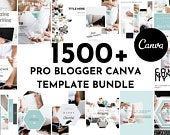 Pro Blogger Canva Template Set | eCourse, Lead Magnet, eBook, Workbook, Resource Guide, 30 Day Challenge, Planner | Canva Templates
