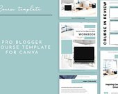 Pro Blogger eCourse Workbook Canva Template | Lead Magnet eCourse | Opt-in Freebie eCourse Workbook