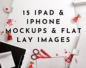 iPad Mockups Red Styled Flat Lay Product Mockups eBook Mockups Cover Mockups PSD Templates