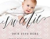 Valentine's Day Overlays & Templates - Perfect for V-Day, Baby Photos - Pink Overlays - Pink Lettering - Calligraphy - Brush Lettering