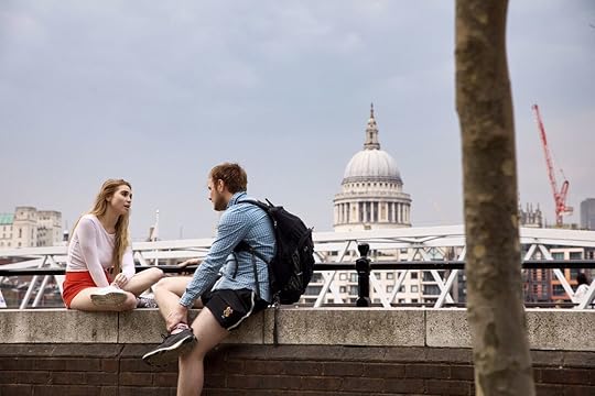 woman and man talking, dialogue