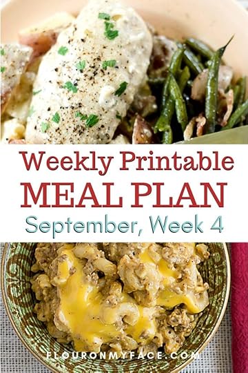 Preview image for the September weekly meal plan