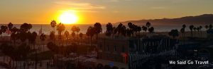 Sunset from the rooftop at Hotel Erwin