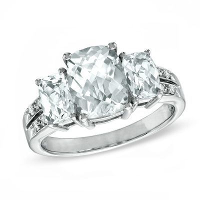 White Sapphire Diamond Accent Ring Engagement Rings Pinterest White Sapphire Rings Zales