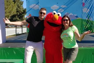 Aaron, Elmo and Lisa Niver at Sesame Street Road Show