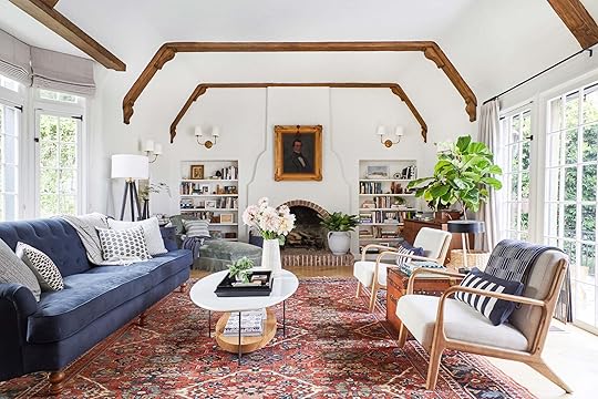 Emily Henderson Modern English Cottage Tudor Living Room Reveal10
