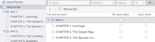 Scrivener meta-data