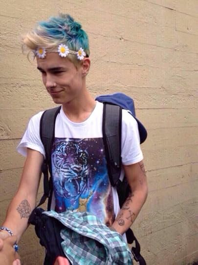 Image result for male with flower crown and blonde hair