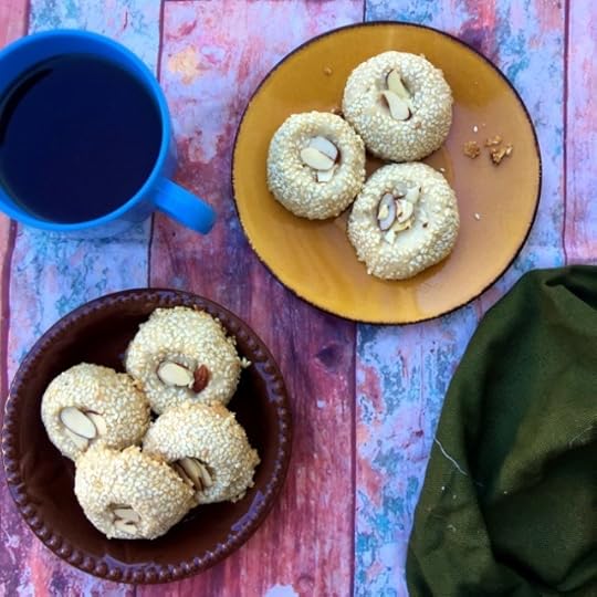 Coconut Sesame Shortbread Nankhatai