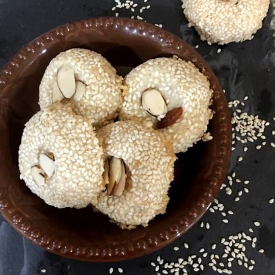 Coconut Sesame Shortbread Nankhatai