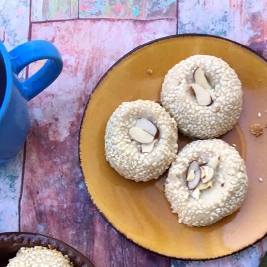 Coconut Sesame Shortbread Nankhatai (Vegan)