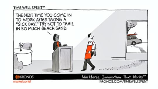 Kronos Time Well Spent cartoon about unlimited time off programs