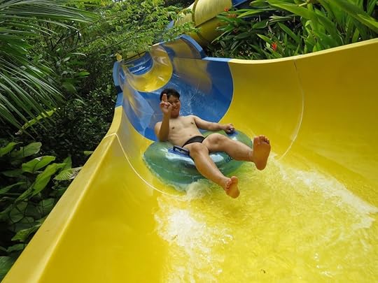 Person on waterslide