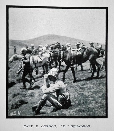 Captain Edward Robertson Gordon of the 9th Lancers during the Boer War, probably taken after 22 September 1900 when he was put in command of D Squadron (Colvin, Lieutenant Colonel F.F. and Gordon, Captain E.R., 1904, Diary of the Ninth Lancers in South Africa 1899-1902 . London, Cecil Roy, p. 199).