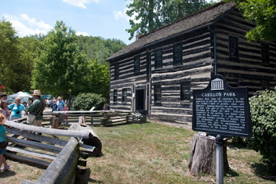 Photo of historic Newcom's Tavern in Carillon Historical Park.