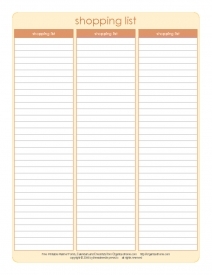 Shopping List