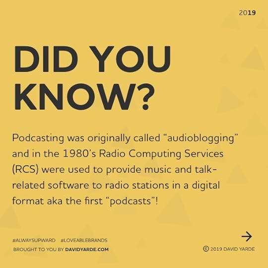 Podcasting originally started in the 1980's and was originally called audioblogging