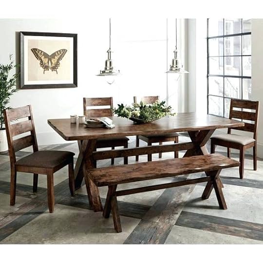 country style dining room sets with bench rustic knotty burl designed set shop free