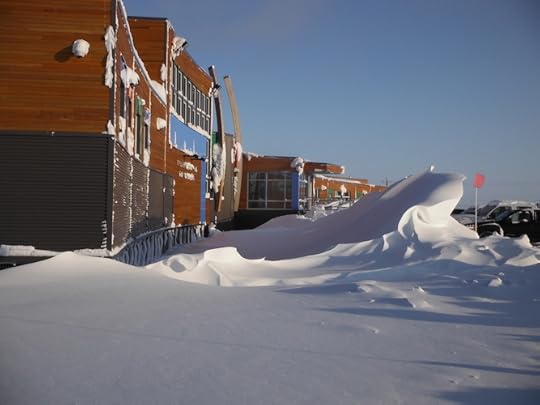 snow drift in the arctic