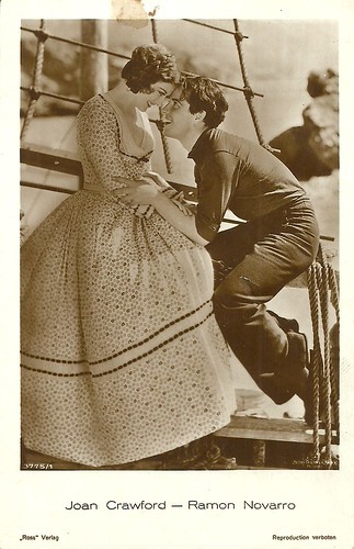 Ramon Novarro and Joan Crawford in Across to Singapore (1928)