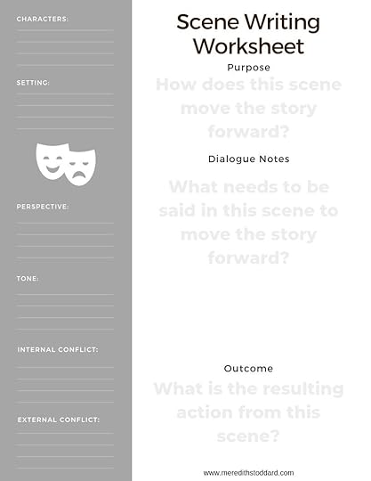 If you want more room than an index card offers to work out your scene, here is a worksheet to help. Click here for .pdf