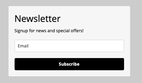 MailerLite subscribe form